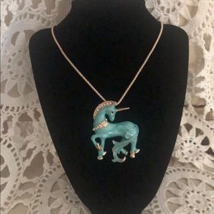 NWT Betsey Johnson Royal Unicorn Necklace